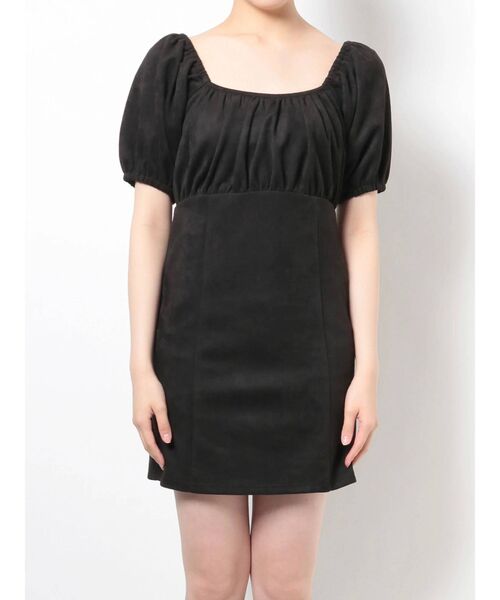 EVRIS（エヴリス）の「パフスリーブミニワンピース（ワンピース・レディース・その他1/ブラウン/ブラック・FREE）」の16枚目の写真