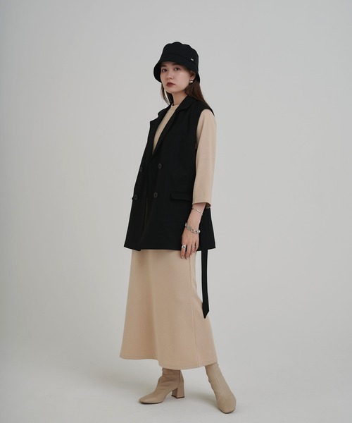 TINA：JOJUN（ティーナジョジュン）の「ベスト トレンチ TINA：JOJUN（ベスト・レディース・ブラック/ブラウン・M）」の7枚目の写真