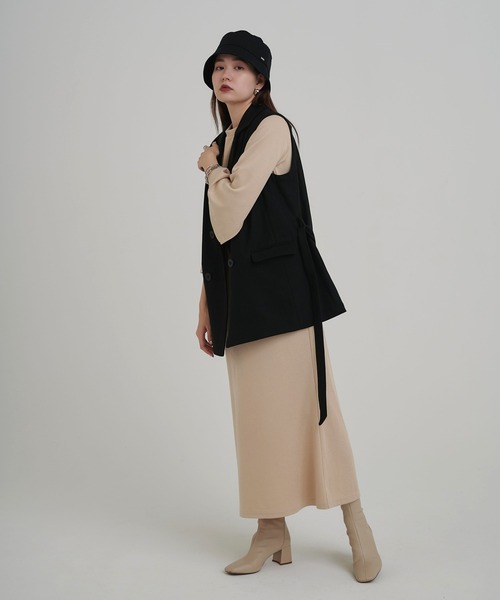 TINA：JOJUN（ティーナジョジュン）の「ベスト トレンチ TINA：JOJUN（ベスト・レディース・ブラック/ブラウン・M）」の8枚目の写真