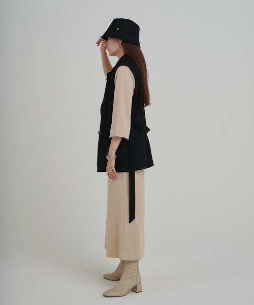 TINA：JOJUN（ティーナジョジュン）の「ベスト トレンチ TINA：JOJUN（ベスト・レディース・ブラック/ブラウン・M）」の11枚目の写真