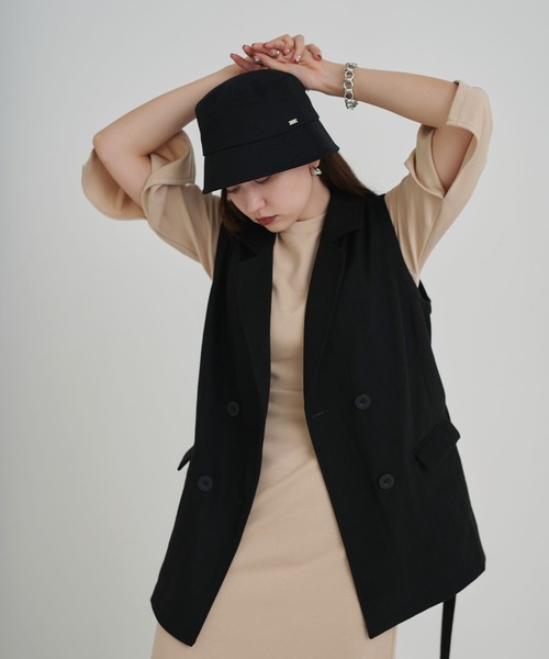 TINA：JOJUN（ティーナジョジュン）の「ベスト トレンチ TINA：JOJUN（ベスト・レディース・ブラック/ブラウン・M）」の12枚目の写真