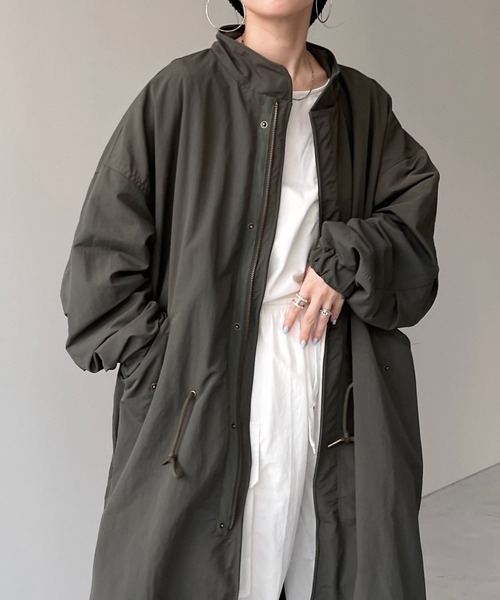natto(ナット)の「【ユニセックスアイテム】high quality military mods coat / ハイクオリティオーバーサイズミリタリーモッズコートm-65(モッズコート・メンズ・ブラック/オリーブ・FREE)」の8枚目の写真