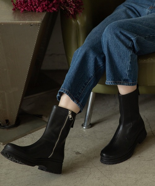 eL(エル)の「【eL】VolumeSole Boots/219365(ブーツ・レディース・ブラック/ブラウン・MEDIUM/LARGE)」の2枚目の写真