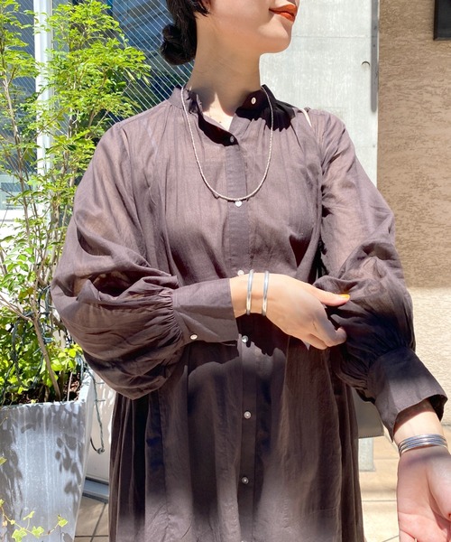 ワンピース 【WEB限定】(ne Quittez pas)コットンボイルピンタックドレス