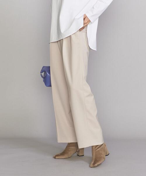BEAUTY&YOUTH UNITED ARROWS（ビューティーアンドユースユナイテッドアローズ）の「BY タックイージー ワイドストレートパンツ -ウォッシャブル-（その他パンツ・レディース・レッド/オフホワイト/オリーブ・S/M）」の7枚目の写真