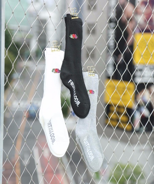 FRUIT OF THE LOOM(フルーツオブザルーム)の「【Fruit of the loom/フルーツオブザルーム】底パイル刺繍3Pソックス(ソックス/靴下・メンズ・ホワイト・FREE)」の4枚目の写真