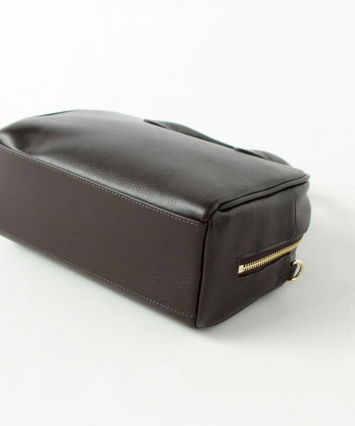 fredy repit（フレディレピ）の「[新色追加]ラインテープショルダー レザーボストンバッグ（ショルダーバッグ・レディース・ブラック/ダークブラウン/ベージュ・FREE）」の14枚目の写真