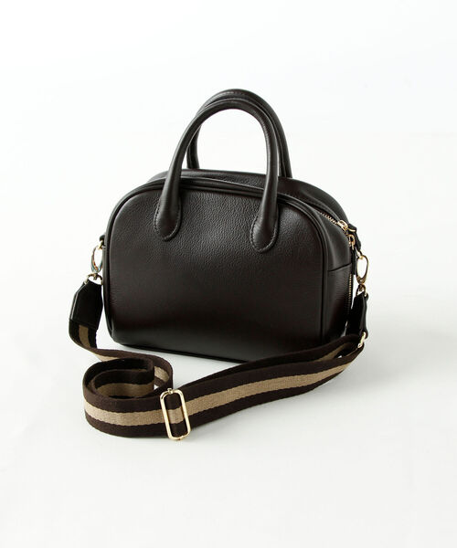 fredy repit（フレディレピ）の「[新色追加]ラインテープショルダー レザーボストンバッグ（ショルダーバッグ・レディース・ブラック/ダークブラウン/ベージュ・FREE）」の20枚目の写真