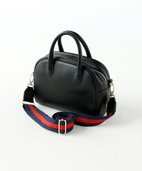 fredy repit（フレディレピ）の「[新色追加]ラインテープショルダー レザーボストンバッグ（ショルダーバッグ・レディース・ブラック/ダークブラウン/ベージュ・FREE）」の17枚目の写真