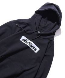 WILDTHINGS / ワイルドシングス LOGO SWEAT PARKA フーディー フロントロゴ ボックスロゴ ビッグシルエット
