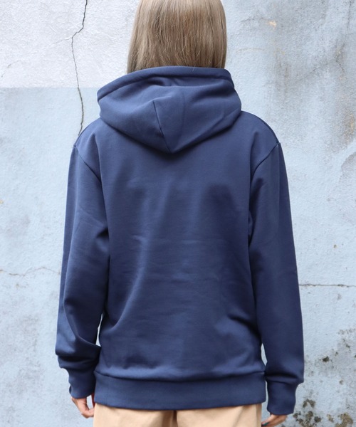 WILD THINGS(ワイルドシングス)の「WILDTHINGS / ワイルドシングス LOGO SWEAT PARKA フーディー フロントロゴ ボックスロゴ ビッグシルエット(パーカー・メンズ・グレー/ブラック/ネイビー・S/XL/L/M)」の5枚目の写真