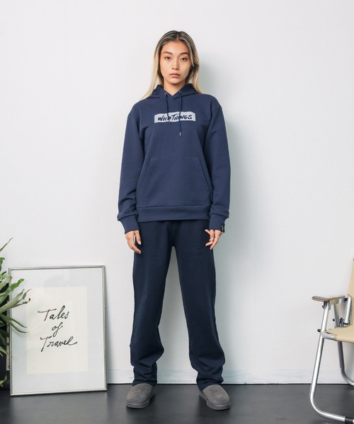 WILD THINGS(ワイルドシングス)の「WILDTHINGS / ワイルドシングス LOGO SWEAT PARKA フーディー フロントロゴ ボックスロゴ ビッグシルエット(パーカー・メンズ・グレー/ブラック/ネイビー・S/XL/L/M)」の22枚目の写真