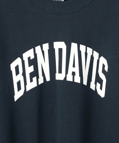 BEN DAVIS（ベンデイビス）の「【BENDAVIS/ベンデイビス】カレッジロゴ　プルオーバースウェット/ユニセックス（スウェット・メンズ・ライトグレー/パープル/ブラック/ネイビー・LARGE/X-LARGE/SMALL/MEDIUM）」の6枚目の写真