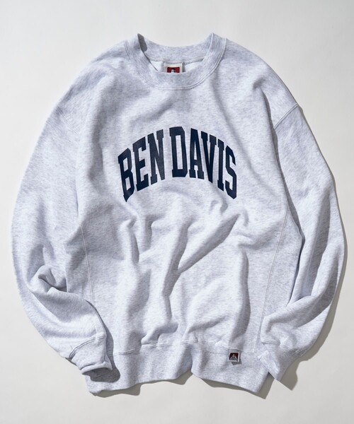 BEN DAVIS（ベンデイビス）の「【BENDAVIS/ベンデイビス】カレッジロゴ　プルオーバースウェット/ユニセックス（スウェット・メンズ・ライトグレー/パープル/ブラック/ネイビー・LARGE/X-LARGE/SMALL/MEDIUM）」の9枚目の写真