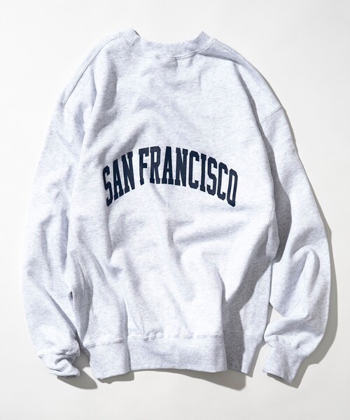 BEN DAVIS（ベンデイビス）の「【BENDAVIS/ベンデイビス】カレッジロゴ　プルオーバースウェット/ユニセックス（スウェット・メンズ・ライトグレー/パープル/ブラック/ネイビー・LARGE/X-LARGE/SMALL/MEDIUM）」の7枚目の写真