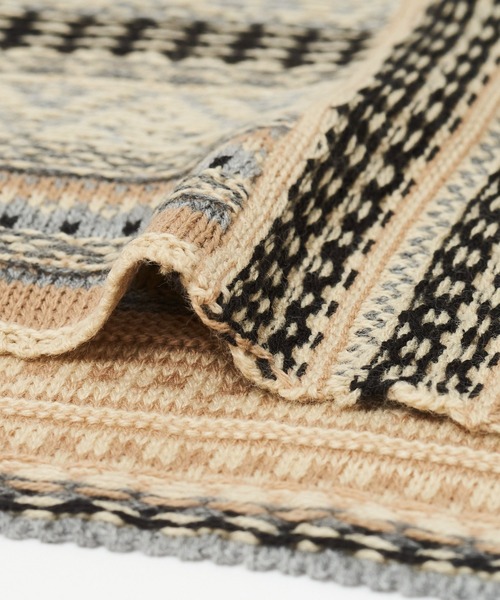 AS KNOW AS PINKY(アズノゥアズピンキー)の「組ませてジャカードプルオーバー(ニット/セーター・レディース・ブラック/ベージュ/ネイビー・FREE)」の5枚目の写真