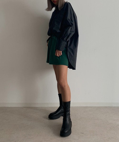 Avvenente（アベネンテ）の「【Avvenente】バックオープンオーバーシャツ（シャツ/ブラウス・レディース・ブラック/オフホワイト/ピンク/ストライプ・FREE）」の6枚目の写真