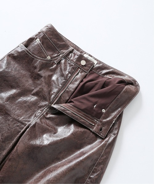 GHOSPELL(ゴスペル)の「【GHOSPELL/ゴスペル】 Knight Faux Leather trousers(その他パンツ・レディース・ブラウン・FREE)」の3枚目の写真