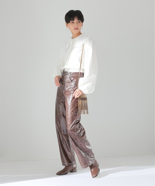 GHOSPELL(ゴスペル)の「【GHOSPELL/ゴスペル】 Knight Faux Leather trousers(その他パンツ・レディース・ブラウン・FREE)」の18枚目の写真