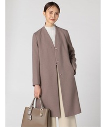 m.f.editorial | エムエフエディトリアルレディース/m.f.editorial：Women ウーリッシュ カラーレス ロングコート(ノーカラーコート)