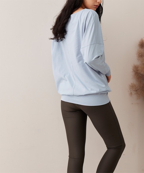 SEA DRESS（シードレス）の「ｵｰﾊﾞｰｻｲｽﾞﾄﾞﾙﾏﾝﾖｶﾞﾛﾝｸﾞTｼｬﾂ（Tシャツ/カットソー・レディース・オフホワイト/チャコール/サックスブルー/オレンジ系その他・S/M/L）」の7枚目の写真