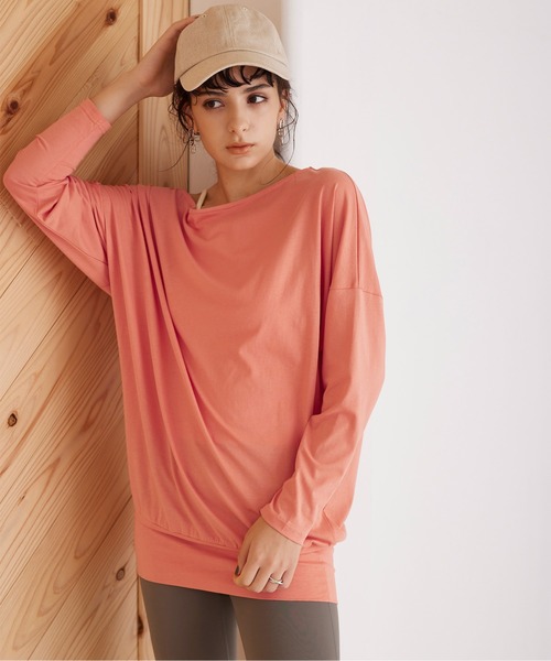 SEA DRESS（シードレス）の「ｵｰﾊﾞｰｻｲｽﾞﾄﾞﾙﾏﾝﾖｶﾞﾛﾝｸﾞTｼｬﾂ（Tシャツ/カットソー・レディース・オフホワイト/チャコール/サックスブルー/オレンジ系その他・S/M/L）」の17枚目の写真