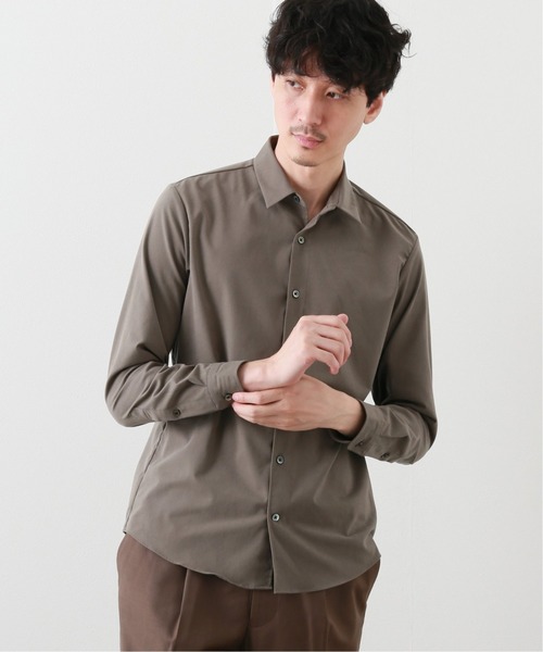 417 EDIFICE（フォーワンセブンエディフィス）の「Primeflex / プライムフレックス　レギュラーシャツ（シャツ/ブラウス・メンズ・ホワイト/グレー/タン・SMALL/MEDIUM/LARGE）」の2枚目の写真