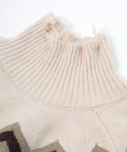 miette（ミエット）の「ﾉﾙﾃﾞｨｯｸﾀﾞﾒｰｼﾞﾊｲﾈｯｸｼｮｰﾄﾆｯﾄ（ニット/セーター・レディース・ブラック/グレイッシュベージュ・FREE）」の14枚目の写真