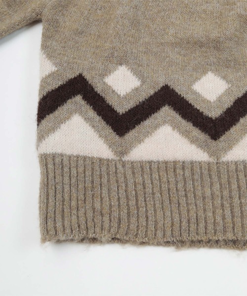 miette（ミエット）の「ﾉﾙﾃﾞｨｯｸﾀﾞﾒｰｼﾞﾊｲﾈｯｸｼｮｰﾄﾆｯﾄ（ニット/セーター・レディース・ブラック/グレイッシュベージュ・FREE）」の16枚目の写真