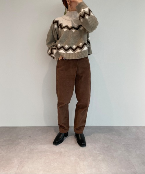 miette（ミエット）の「ﾉﾙﾃﾞｨｯｸﾀﾞﾒｰｼﾞﾊｲﾈｯｸｼｮｰﾄﾆｯﾄ（ニット/セーター・レディース・ブラック/グレイッシュベージュ・FREE）」の19枚目の写真