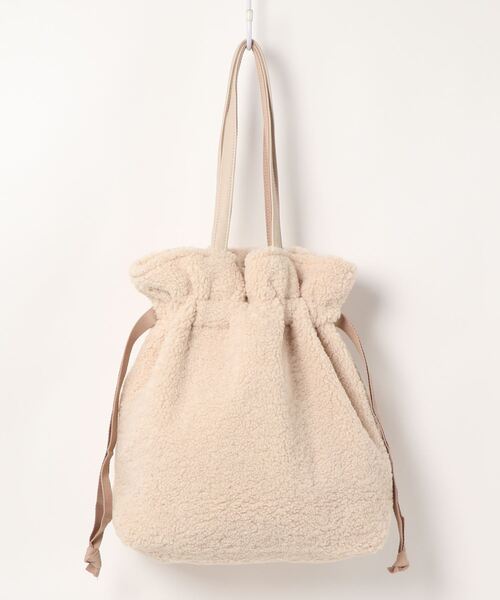 Champion(チャンピオン)の「Champion ダウニー モコモコ 巾着型トートバッグ 63194(トートバッグ・レディース・ベージュ/ピンク/ライトブラウン・FREE)」の7枚目の写真