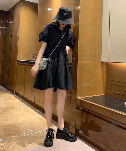 SVEC（シュベック）の「チャンキーソール ラウンドトゥ レースアップ オックスフォードシューズ（ドレスシューズ・レディース・ブラック/ブラック系その他・37/35/40/36/38/39）」の7枚目の写真