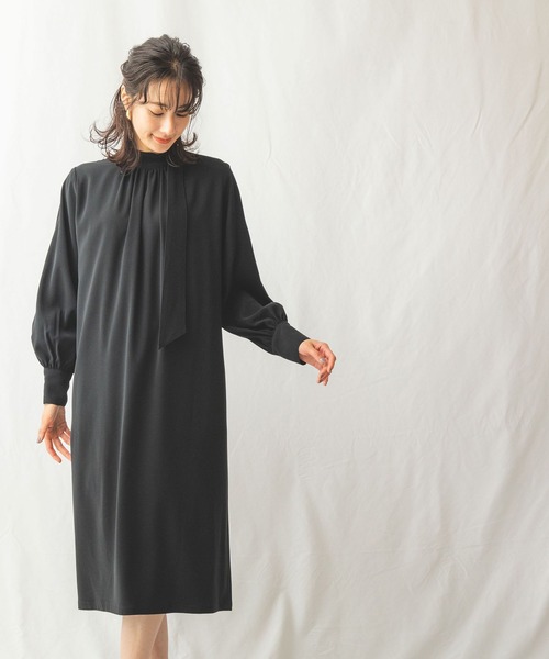 【極美品24200】ナラカミーチェ♦️大きめ✨ナチュラルストレッチタイワンピース NARACAMICIE（ナラカミーチェ）の「ナチュラルストレッチサイド