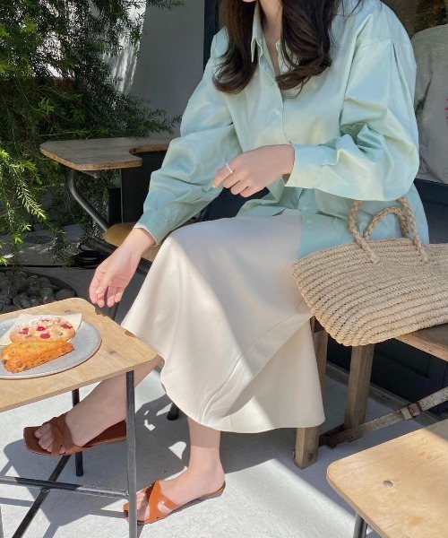 mood for a day（ムードフォーアデイ）の「ripple puff shirt / コットンパフシャツ（シャツ/ブラウス・レディース・ホワイト/ミント/ブルー・FREE）」の2枚目の写真