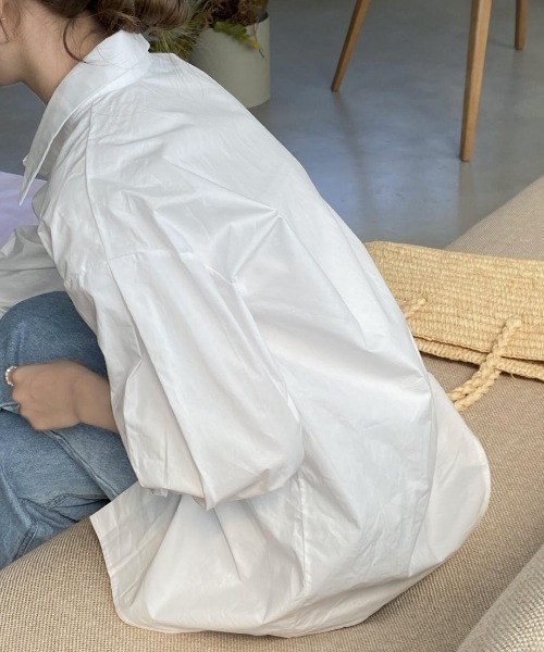 mood for a day（ムードフォーアデイ）の「ripple puff shirt / コットンパフシャツ（シャツ/ブラウス・レディース・ホワイト/ミント/ブルー・FREE）」の14枚目の写真