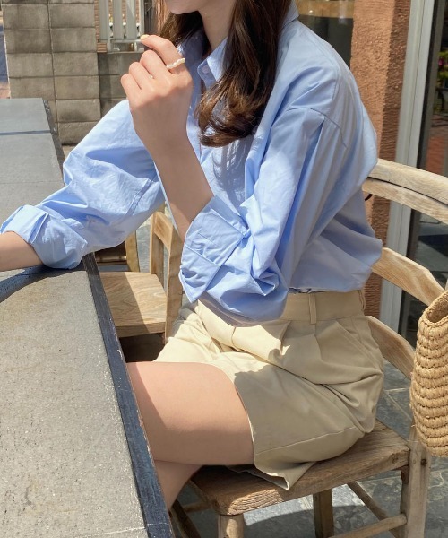 mood for a day（ムードフォーアデイ）の「ripple puff shirt / コットンパフシャツ（シャツ/ブラウス・レディース・ホワイト/ミント/ブルー・FREE）」の5枚目の写真