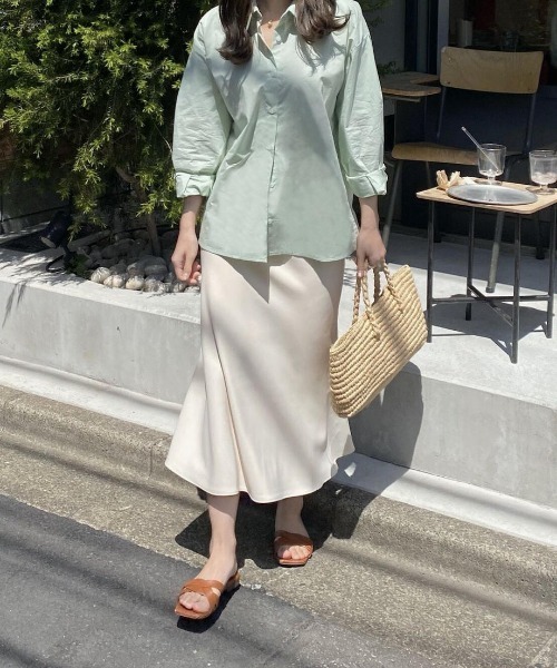 mood for a day（ムードフォーアデイ）の「ripple puff shirt / コットンパフシャツ（シャツ/ブラウス・レディース・ホワイト/ミント/ブルー・FREE）」の8枚目の写真