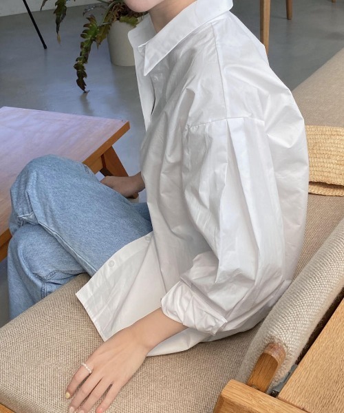 mood for a day（ムードフォーアデイ）の「ripple puff shirt / コットンパフシャツ（シャツ/ブラウス・レディース・ホワイト/ミント/ブルー・FREE）」の13枚目の写真