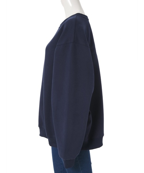 fifth calin(フィフスカラン)の「刺繍ロゴスウェット(Tシャツ/カットソー・レディース・ライトグレー/ネイビー・MEDIUM)」の5枚目の写真