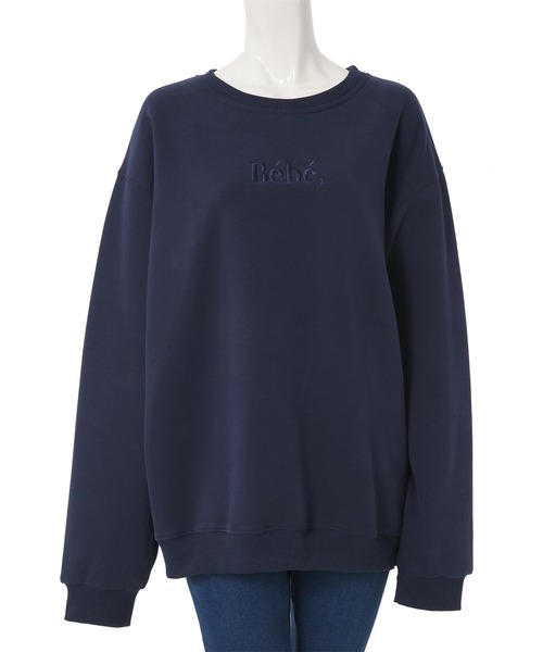 fifth calin(フィフスカラン)の「刺繍ロゴスウェット(Tシャツ/カットソー・レディース・ライトグレー/ネイビー・MEDIUM)」の11枚目の写真