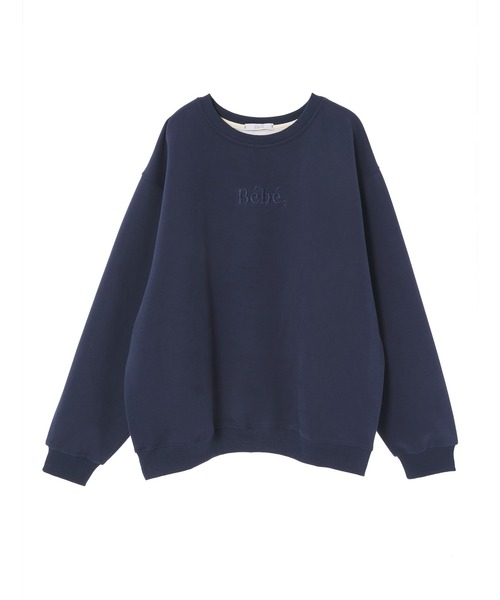 fifth calin(フィフスカラン)の「刺繍ロゴスウェット(Tシャツ/カットソー・レディース・ライトグレー/ネイビー・MEDIUM)」の3枚目の写真