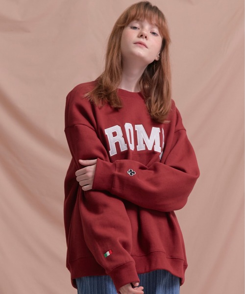 Enou トップス Rome Sweatshirt エノウ Slip エノウ ローマ Enou エノウ のファッション ロゴ スウェットシャツ