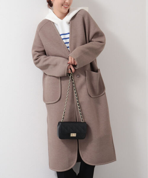 ストラ新品⭐️日本製❗️ノーカラーカットコーディガンダンボールコートブルゾン ストラ新品⭐️日本製❗️ノーカラーカットコーディガンダンボール