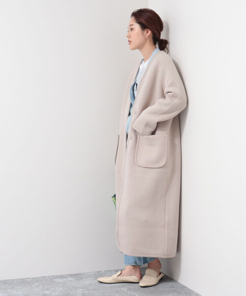 NOLLEY’S(ノーリーズ)の「◇【WEB限定】カノコダンボールコート(その他アウター・レディース・ベージュ/ダークブラウン・FREE)」の12枚目の写真