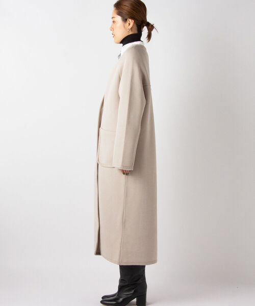 NOLLEY’S(ノーリーズ)の「◇【WEB限定】カノコダンボールコート(その他アウター・レディース・ベージュ/ダークブラウン・FREE)」の17枚目の写真