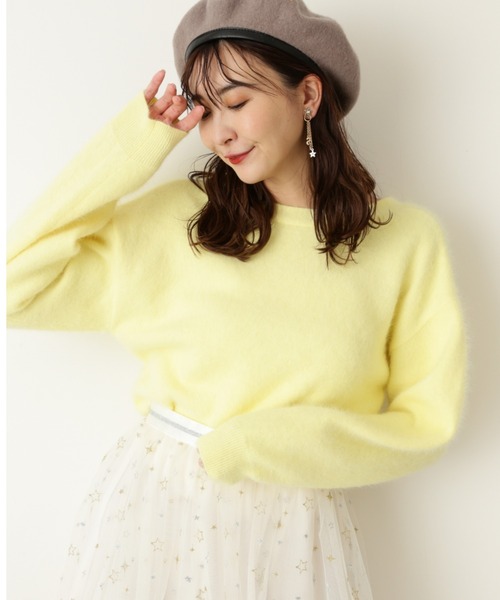 JILL STUART(ジルスチュアート)の「◆サラアンゴラニット(ニット/セーター・レディース・ピンク/ベージュ/イエロー・FREE)」の2枚目の写真