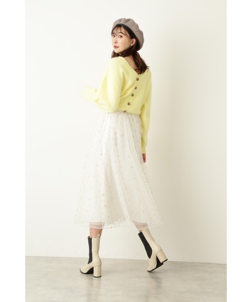 JILL STUART(ジルスチュアート)の「◆サラアンゴラニット(ニット/セーター・レディース・ピンク/ベージュ/イエロー・FREE)」の10枚目の写真