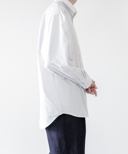 melt.（メルト）の「RELUX BASIC STRIPE SHIRT / リラックスベーシックストライプシャツ（シャツ/ブラウス・メンズ・ホワイト・SMALL/MEDIUM）」の10枚目の写真