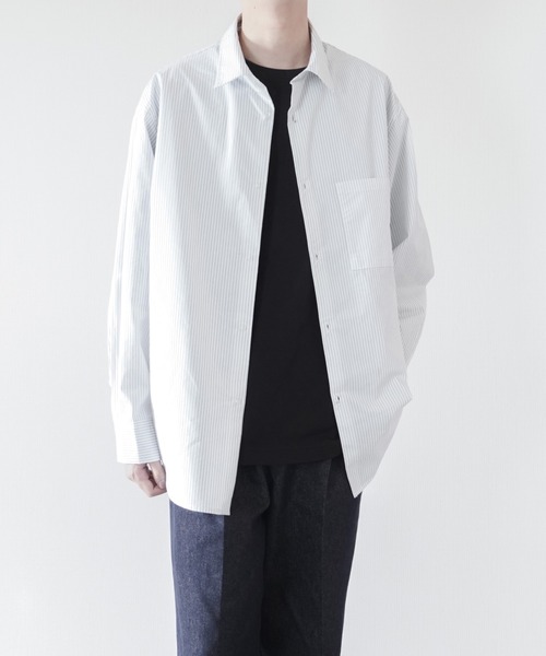 melt.（メルト）の「RELUX BASIC STRIPE SHIRT / リラックスベーシックストライプシャツ（シャツ/ブラウス・メンズ・ホワイト・SMALL/MEDIUM）」の11枚目の写真