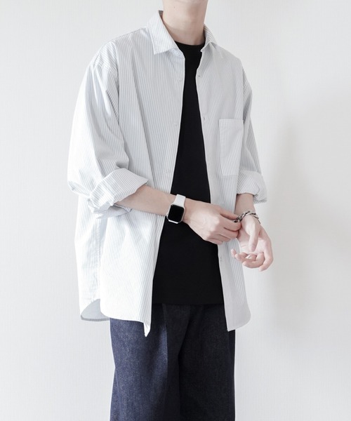 melt.（メルト）の「RELUX BASIC STRIPE SHIRT / リラックスベーシックストライプシャツ（シャツ/ブラウス・メンズ・ホワイト・SMALL/MEDIUM）」の15枚目の写真